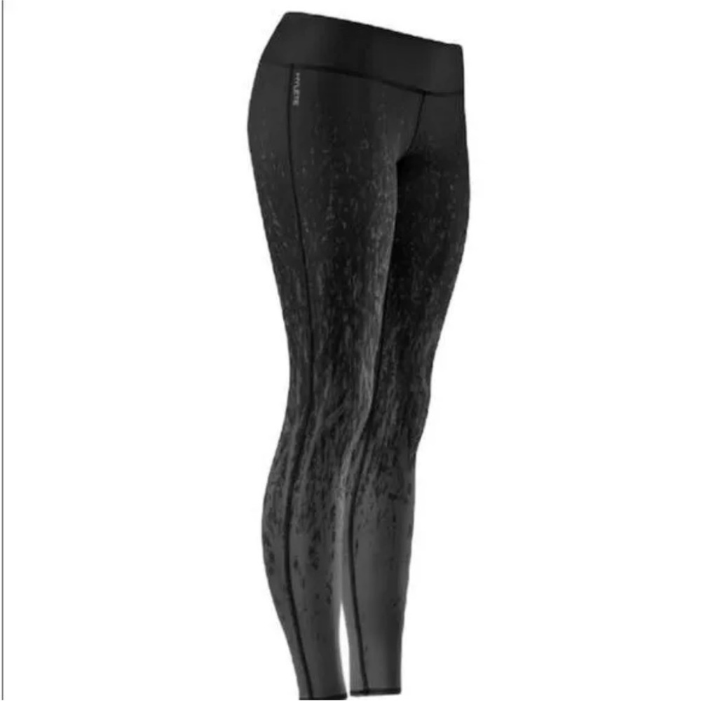 Hylete Motiv Black Grey Ombré Yoga Workout Leggings Pants Size Small EUC